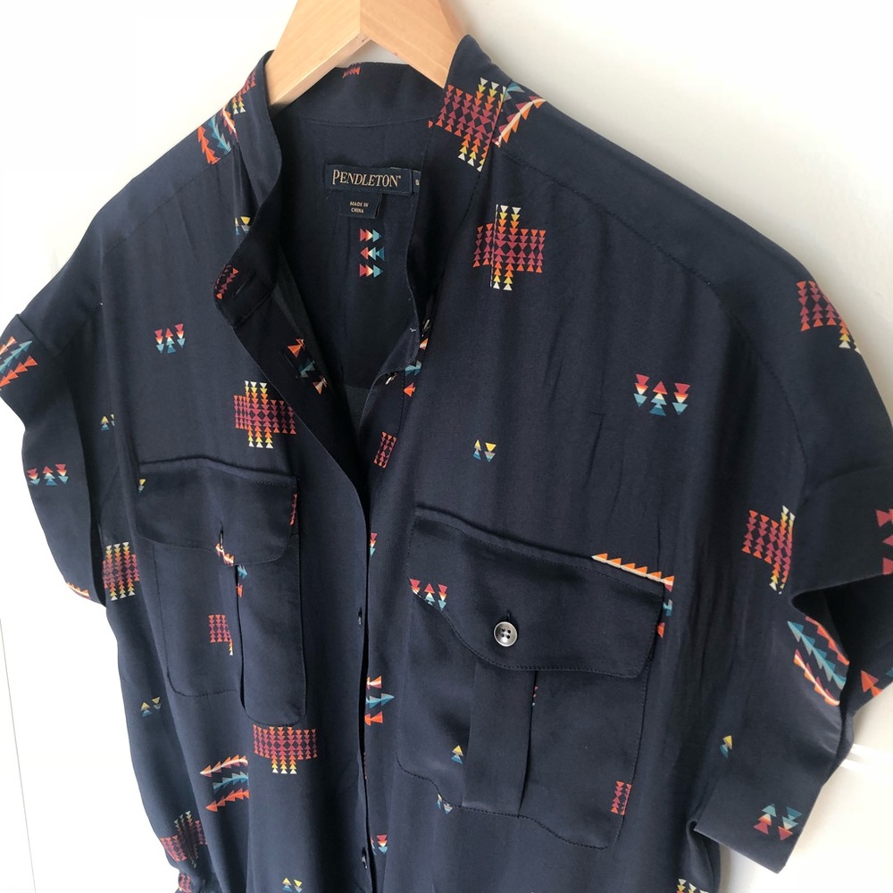 Pendleton Navy Patterned Jumpsuit - image 3